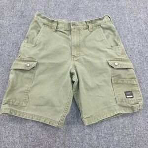Craftsman‎ Men Cargo Shorts Olive Green Size 32 Utility Workwear Pockets